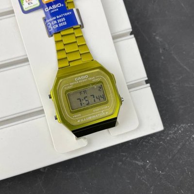 Наручні електронні унісекс годинник Casio 168 All Gold 1006-1913 фото