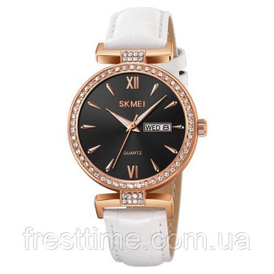 Жіночий наручний кварцовий годинник Skmei 2090RGWT Rose Gold-White 1080-2182 фото