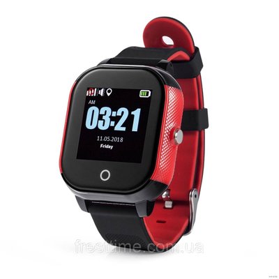 Дитячий смарт-годинник Lemfo DF50 Ellipse Aqua з GPS-трекером (Чорно-червоний) DK854 фото