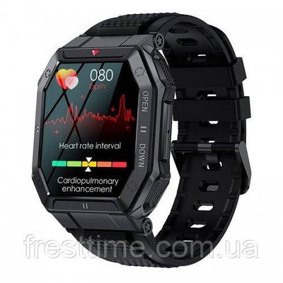 Чоловічий наручний розумний смарт-годинник Smart Watch Modfit Shockwave All Black 1077-0213 фото