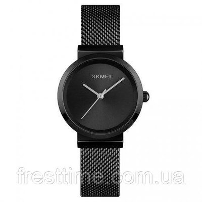 Жіночий наручний кварцовий годинник Skmei 1595BK Black 1080-1132 фото