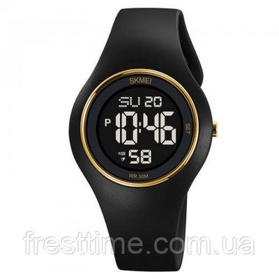 Наручний електронний унісекс годинник Skmei 2026BKGD Black-Gold 1080-2003 фото