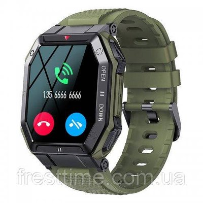 Чоловічий наручний розумний смарт-годинник Smart Watch Modfit Shockwave Army Green 1077-0214 фото