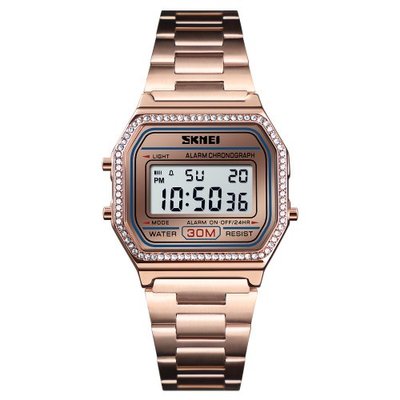 Жіночий наручний електронний годинник Skmei 1474RG Rose Gold 1080-1118 фото