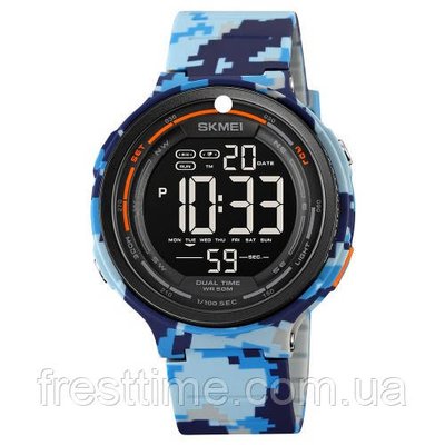 Електронний наручний годинник унісекс Skmei 1841CMBU Camo Blue 1080-2251 фото