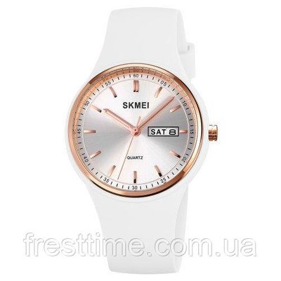 Жіночий наручний кварцовий годинник Skmei 2057WT White 1080-2074 фото